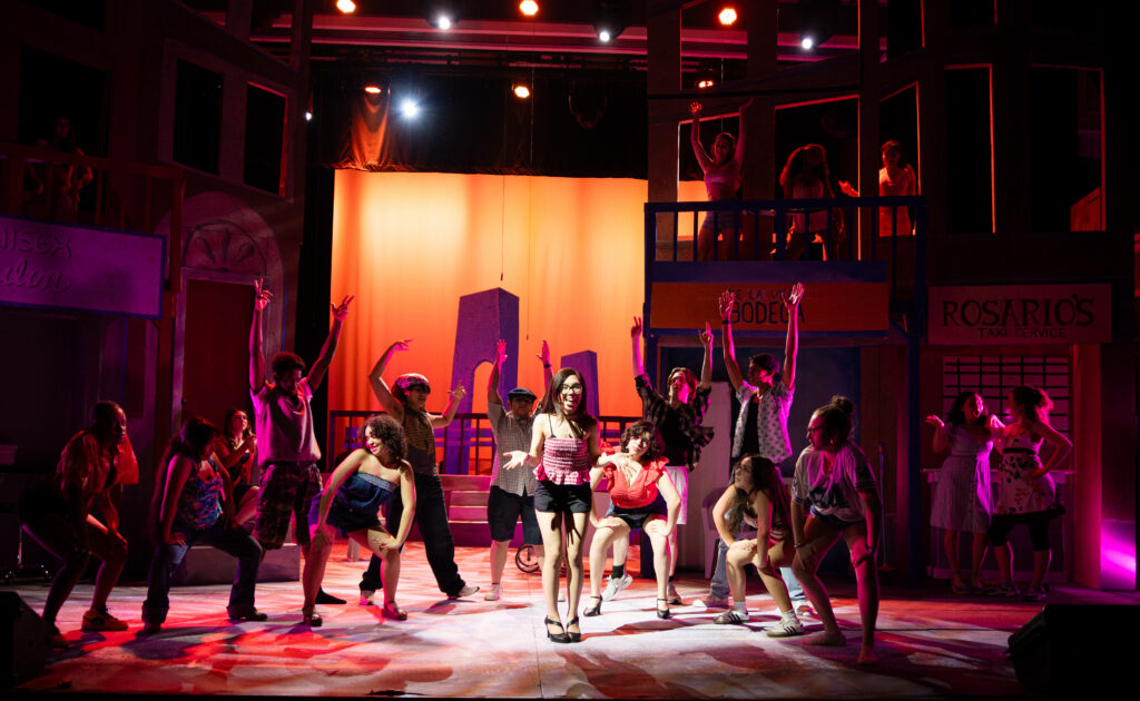 Students on the set of In The Heights